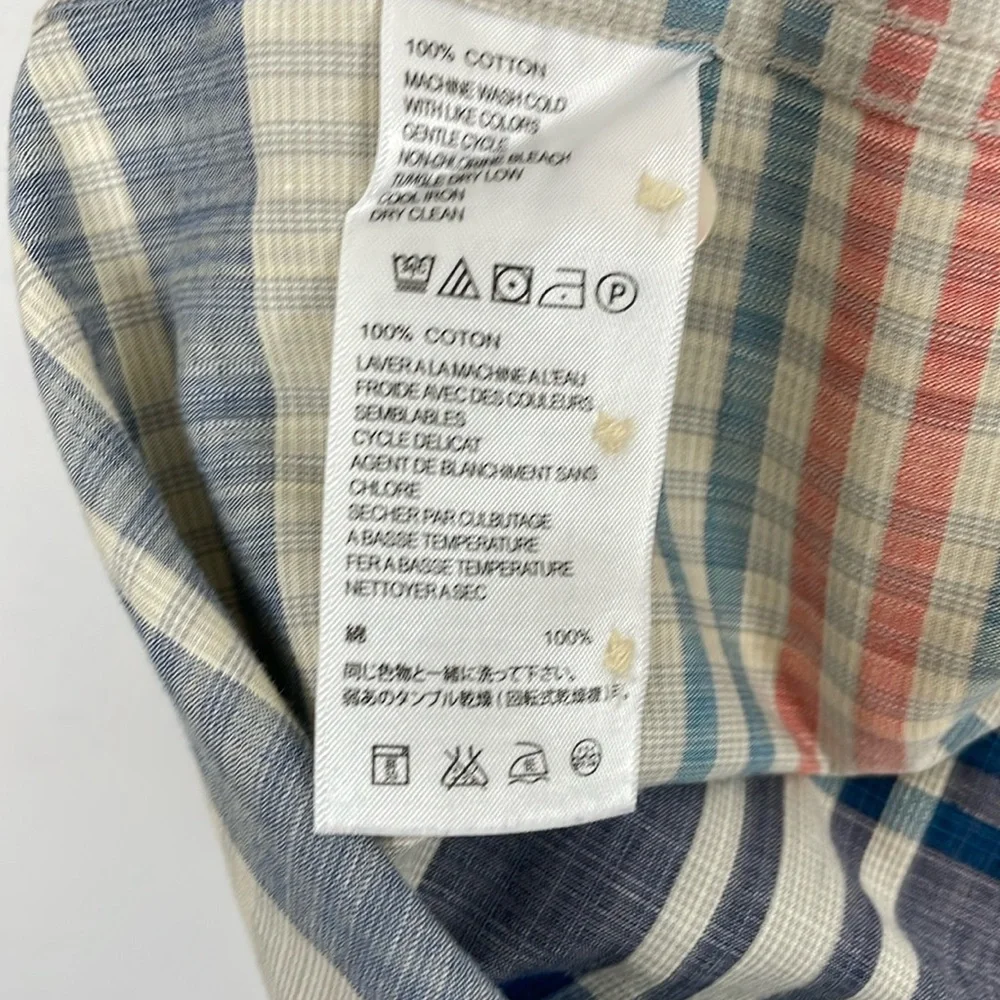 Tommy Bahama Plaid Long Sleeve Button Down Mens XL 1 Pocket Blue Casal Shirt - Picture 7 of 9